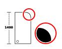 forma 1400 Height - Round edges.