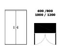 forma juego de puertas batientes (ancho 600/800/1000/1200)
