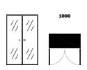 forma juego de puertas batientes (ancho 1000)