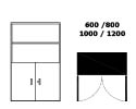 forma hueco - juego de puertas batientes (ancho 600/800/1000/1200)