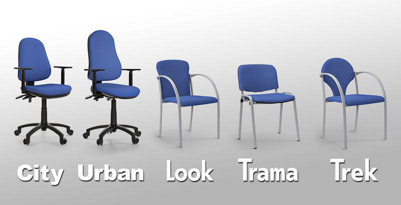 New chairs CITY, URBAN, TRAMA, TREK and LOOK