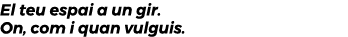 El teu espai a un gir. On, com i quan vulguis.