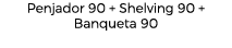 Penjador 90 + Shelving 90 + Banqueta 90
