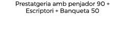 Prestatgeria amb penjador 90 + Escriptori + Banqueta 50