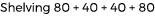 Shelving 80 + 40 + 40 + 80