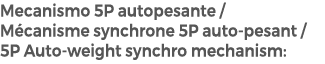 Mecanismo 5P autopesante / M canisme synchrone 5P auto pesant / 5P Auto weight synchro mechanism: